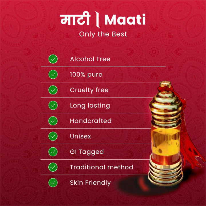 Maati Natural Perfume Oil (Petrichor Attar) - Boond Fragrances