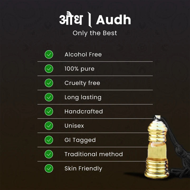 Audh Natural Perfume Oil (Agarwood Attar) Boond Fragrances