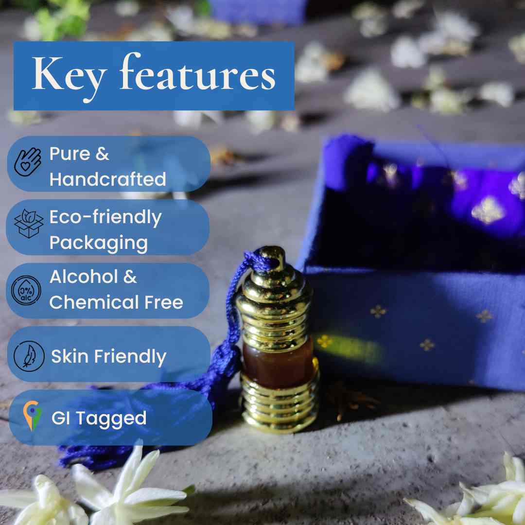 Motiya Natural Perfume Oil (Jasmine Attar) Boond Fragrances