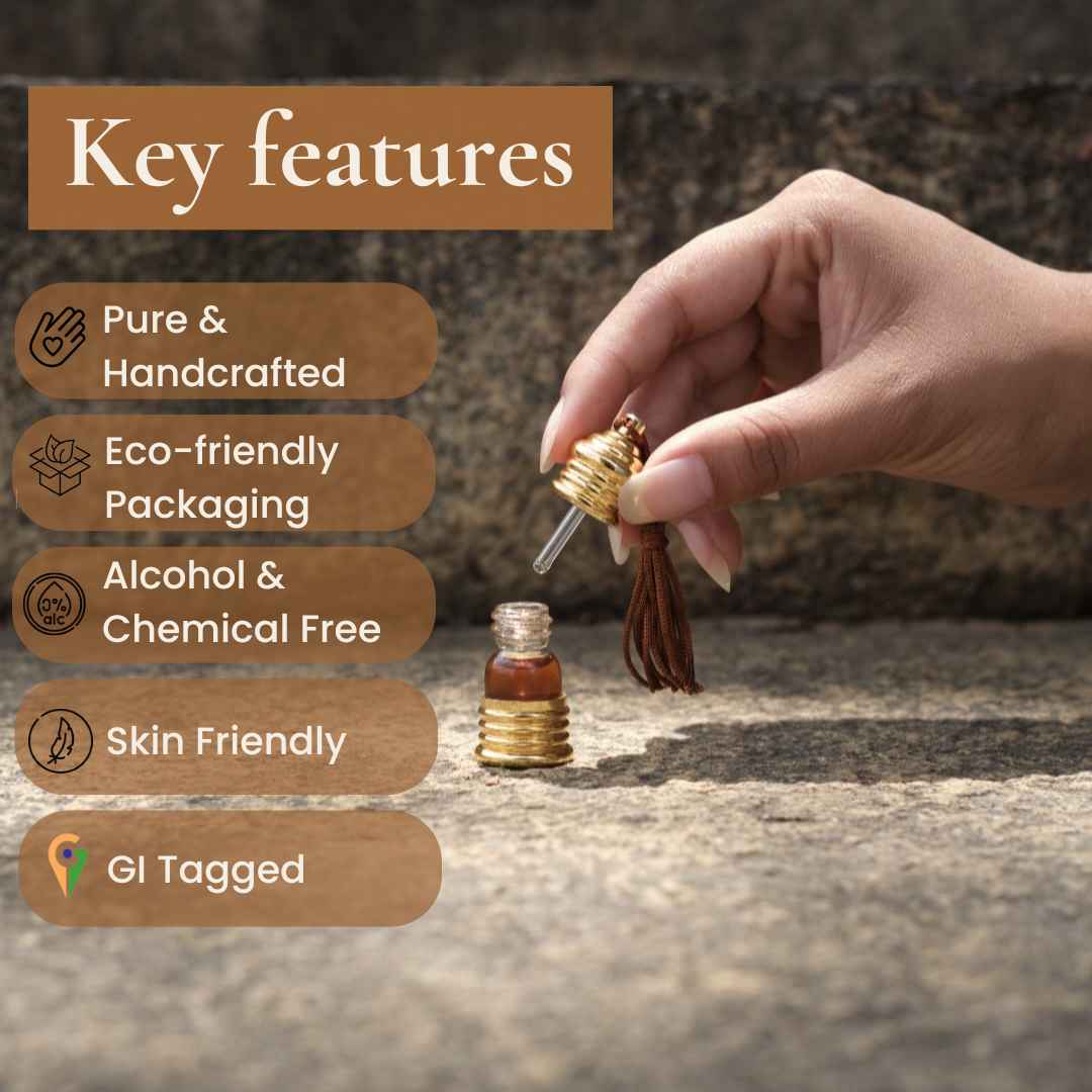 Sandali Natural Perfume Oil (Sandalwood Attar) Boond Fragrances