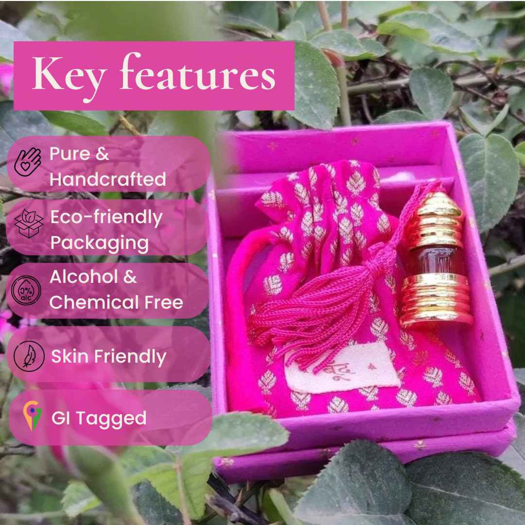Gulabi Natural Perfume Oil (Indian Rose Attar) Boond Fragrances