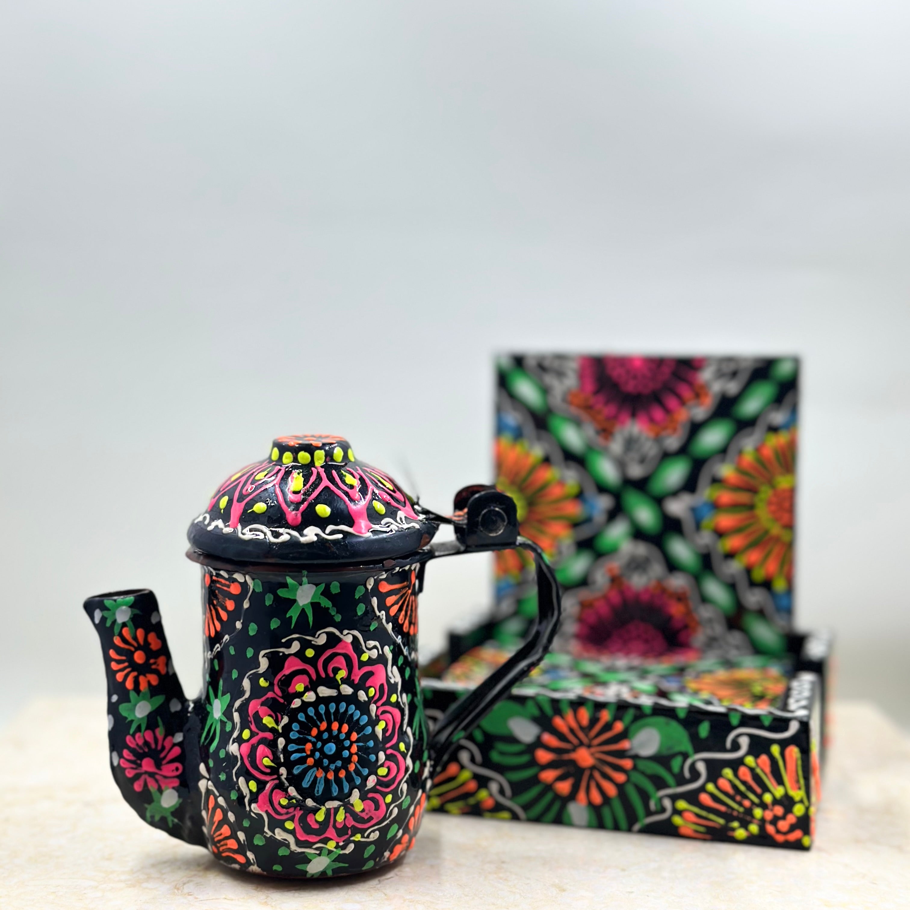 Mini Truck Art Kettle Candle and Coaster Gift Set