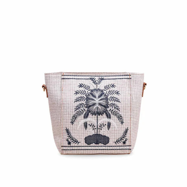 Crafted Canvas Palm Tree Bag