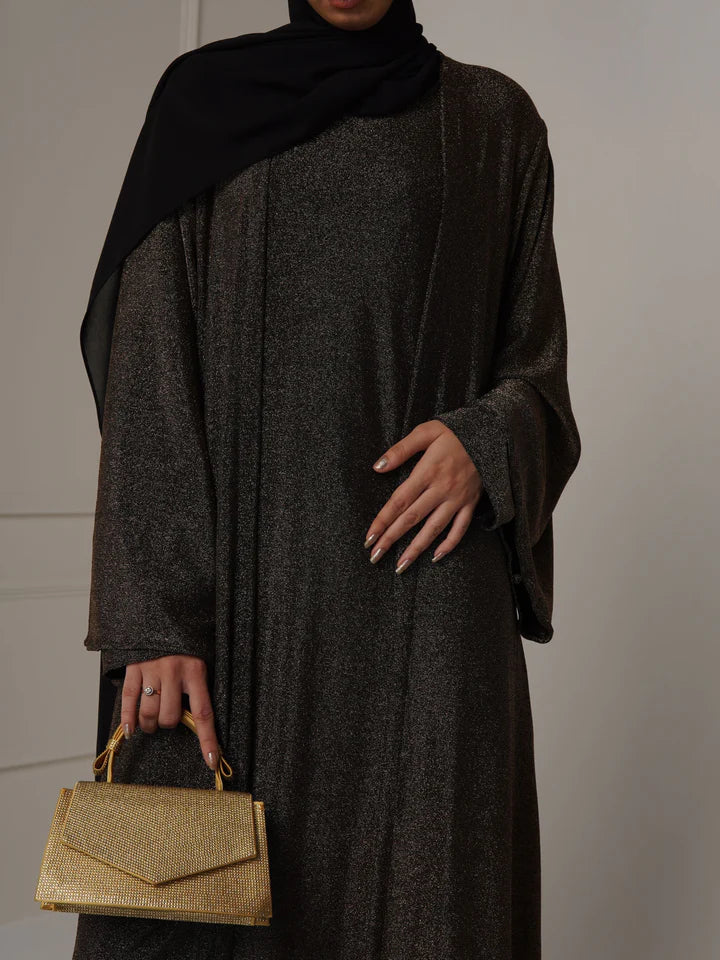 Eliza Luxury Abaya - Copper (with Hijab)