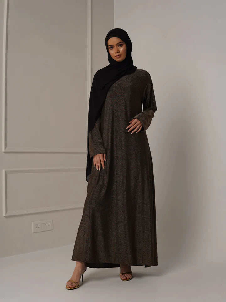 Eliza Luxury Abaya - Copper (with Hijab)