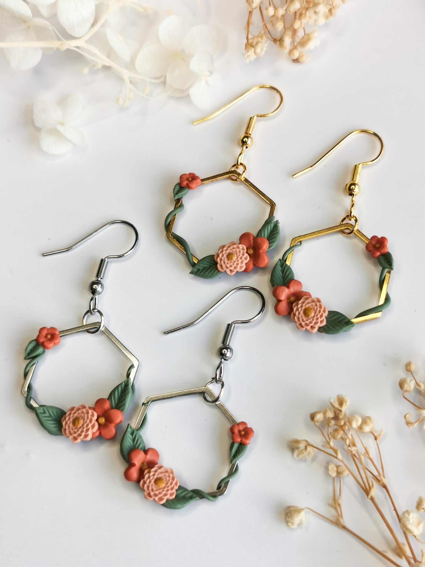 IVY Hexagon Earrings