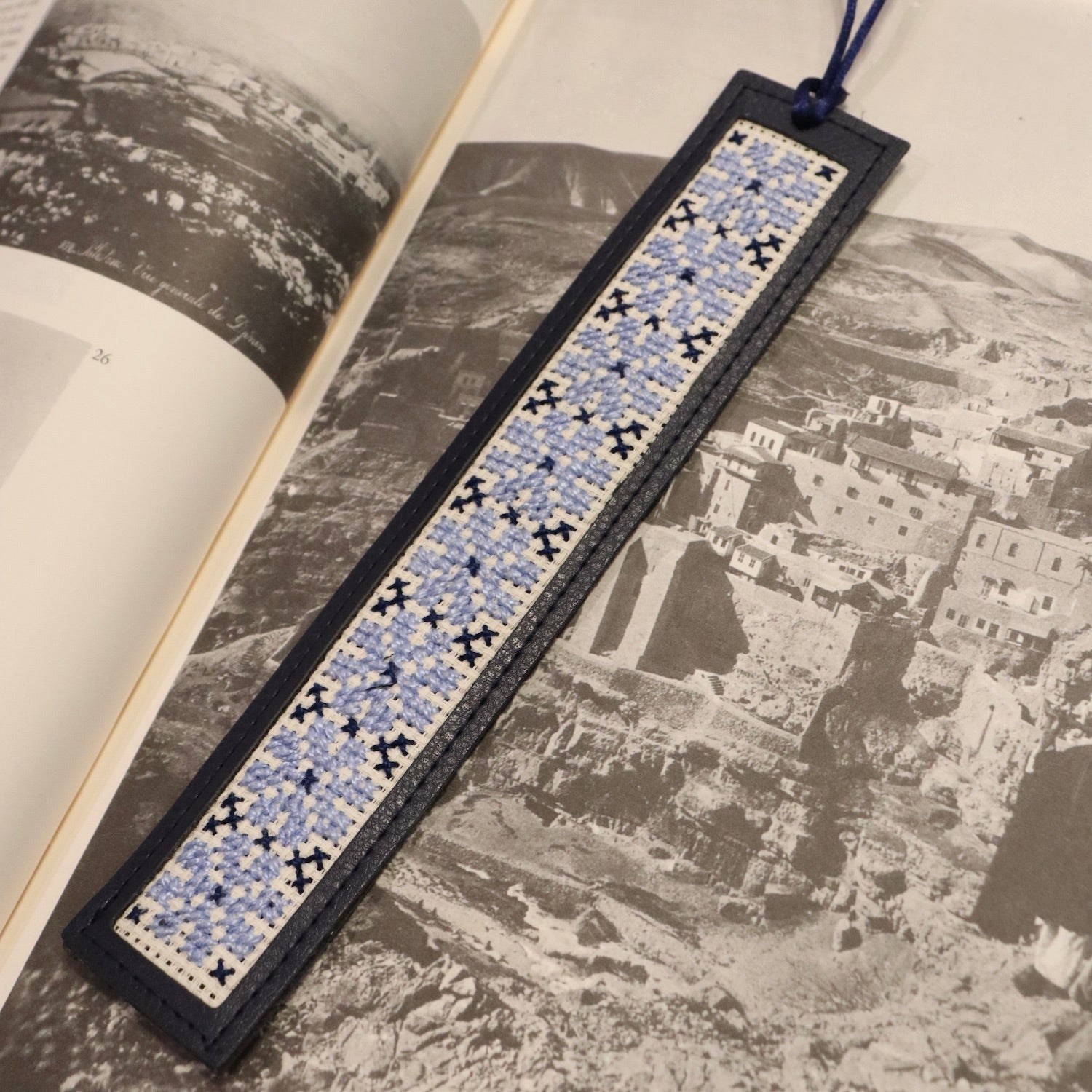Tatreez Bookmark - Akka Blue - Bayyāra