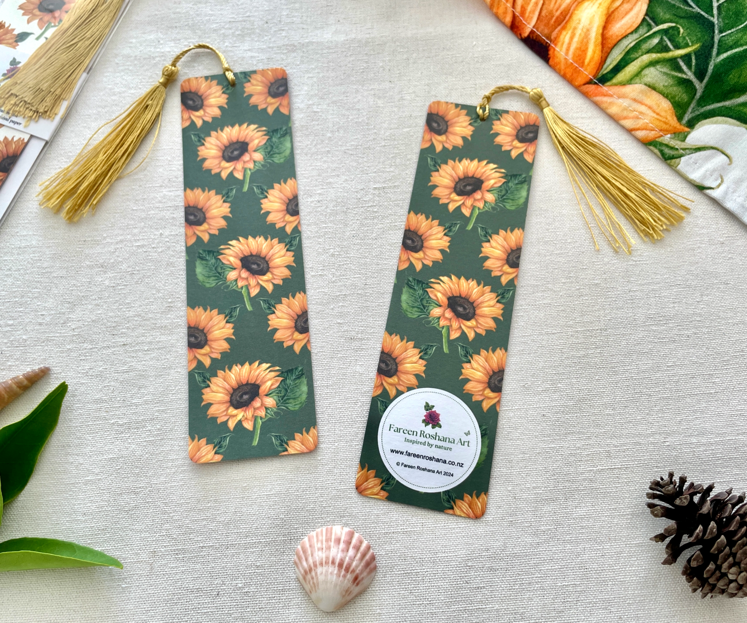 Heart of Sunshine Green Bookmark