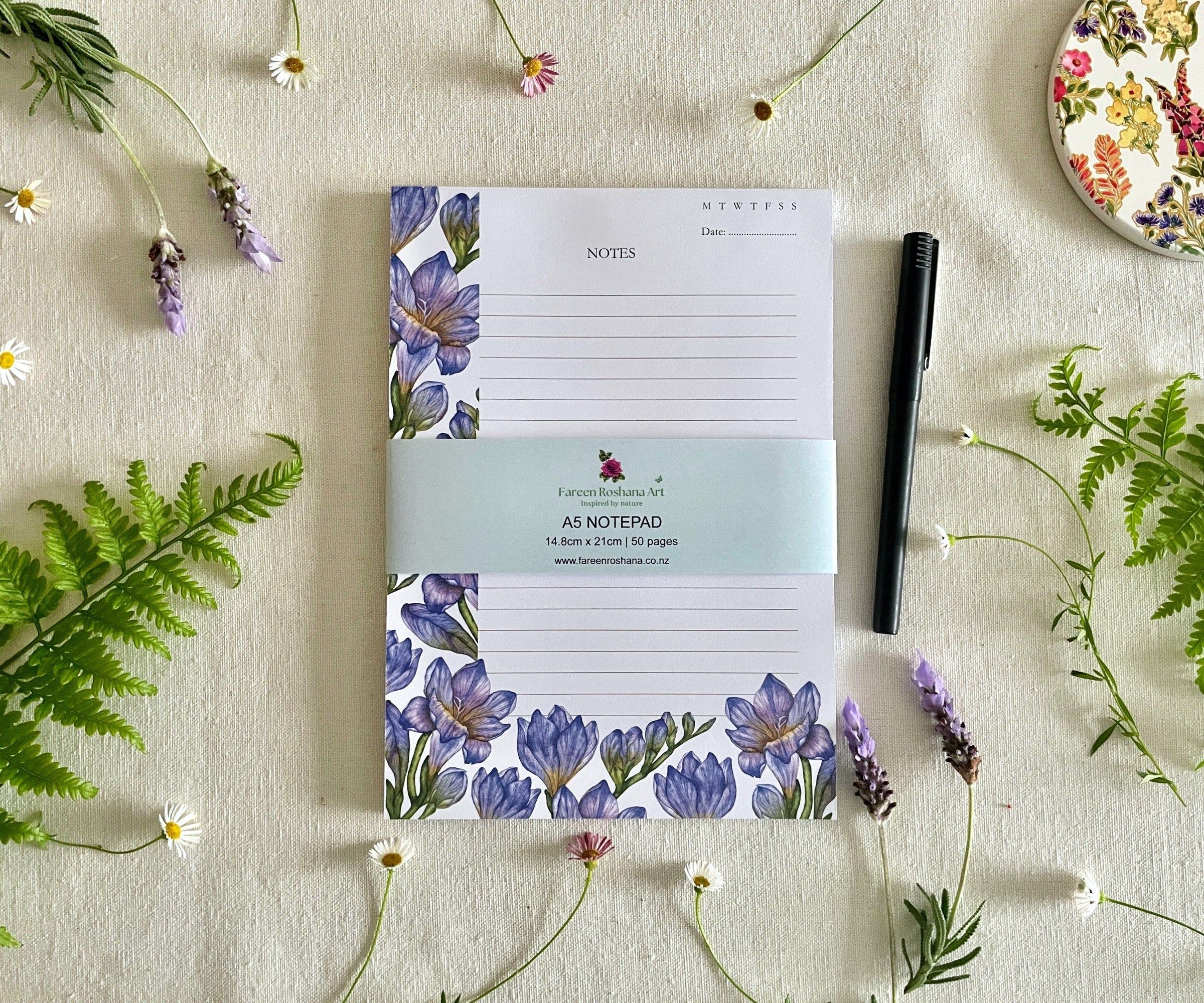 Freesias in Bloom - A5 Notepad