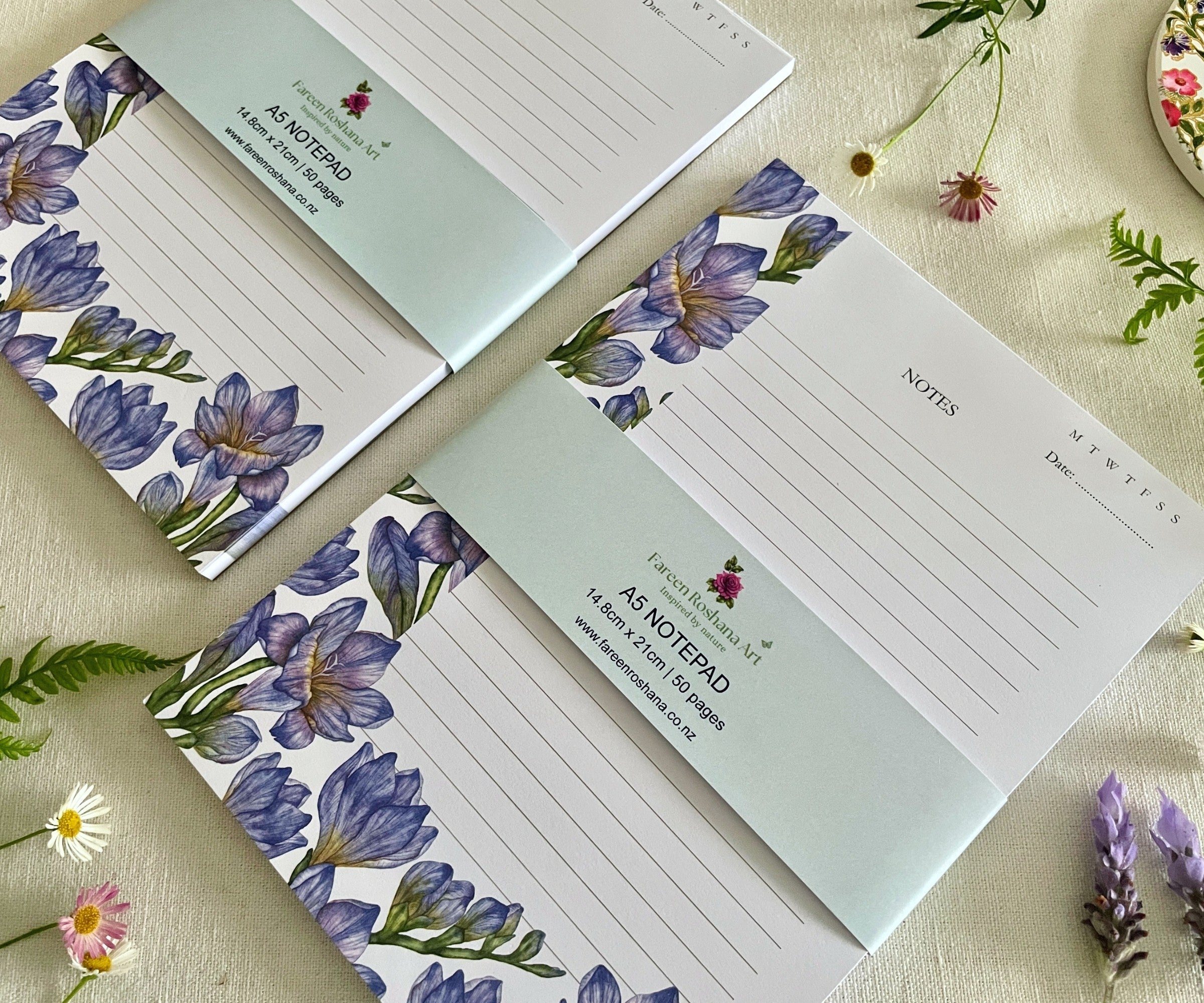 Freesias in Bloom - A5 Notepad