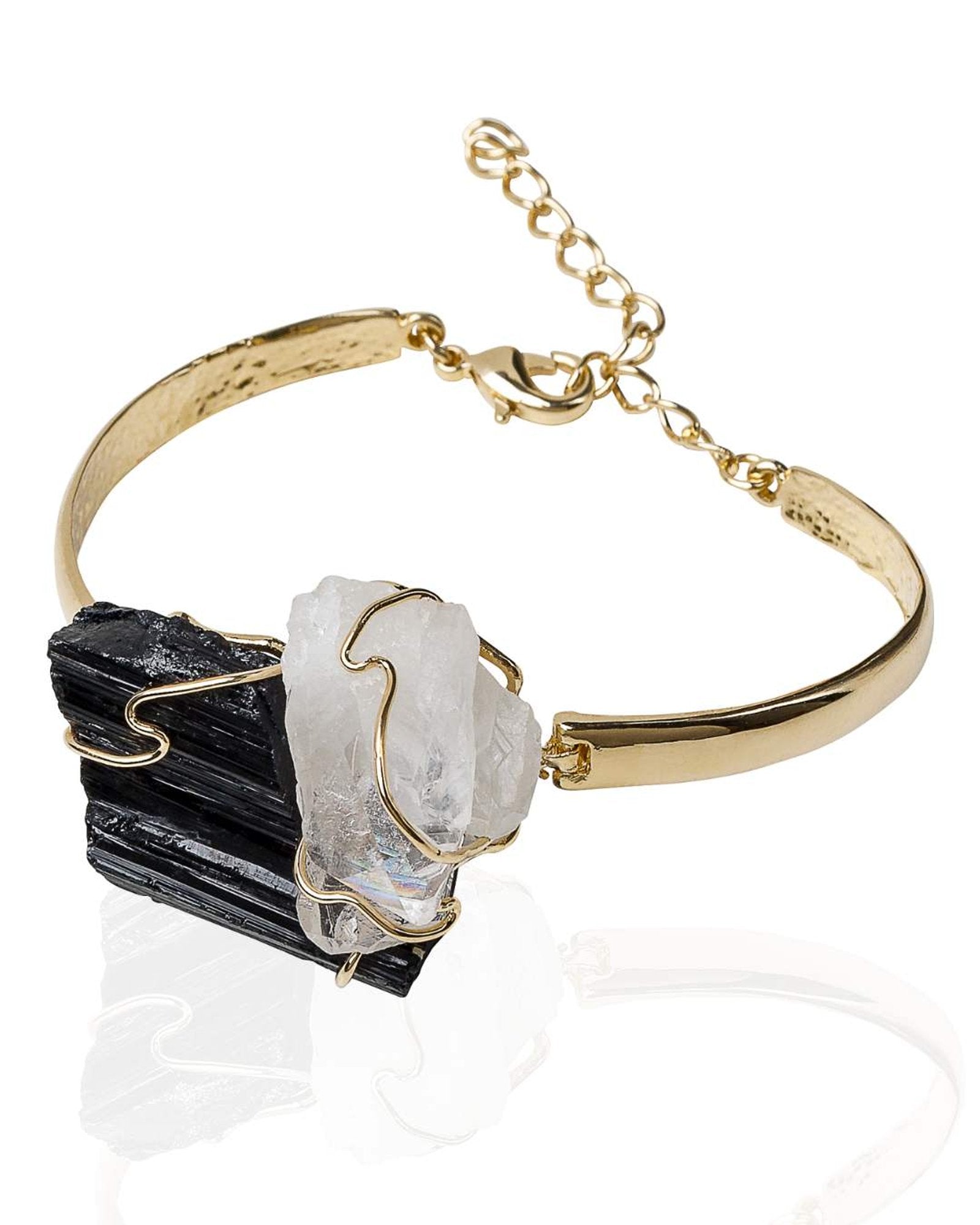 Crystal and Tourmaline bracelet