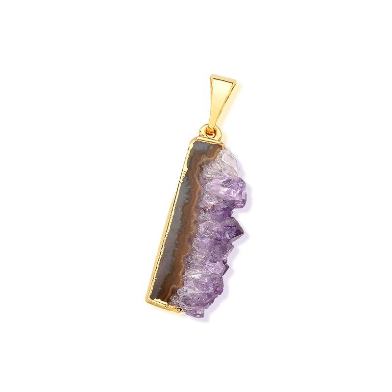 Amethyst geode necklace