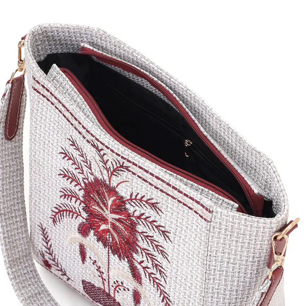 Crafted Canvas Palm Tree Bag