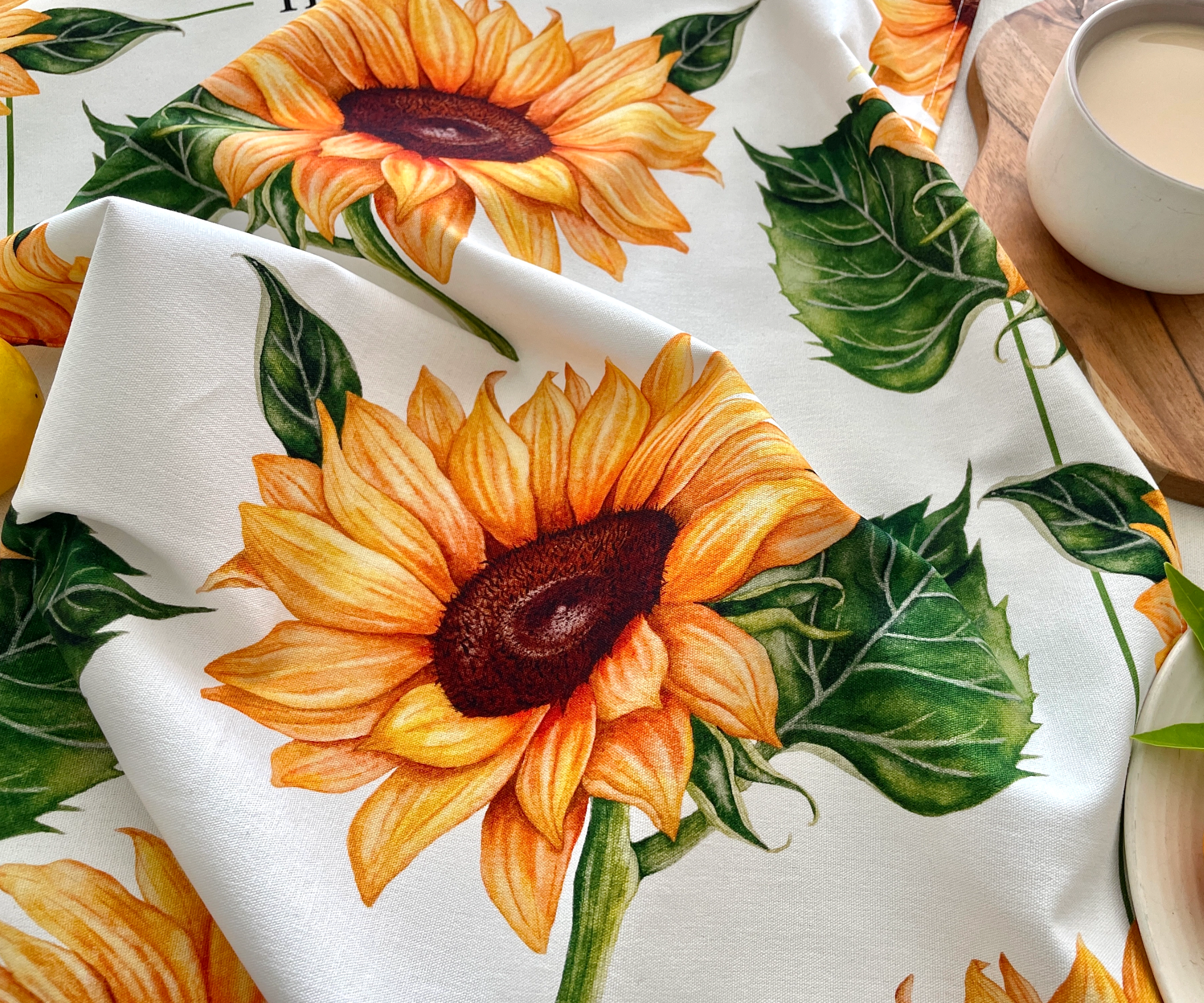 Heart of Sunshine Tea Towel Close Up