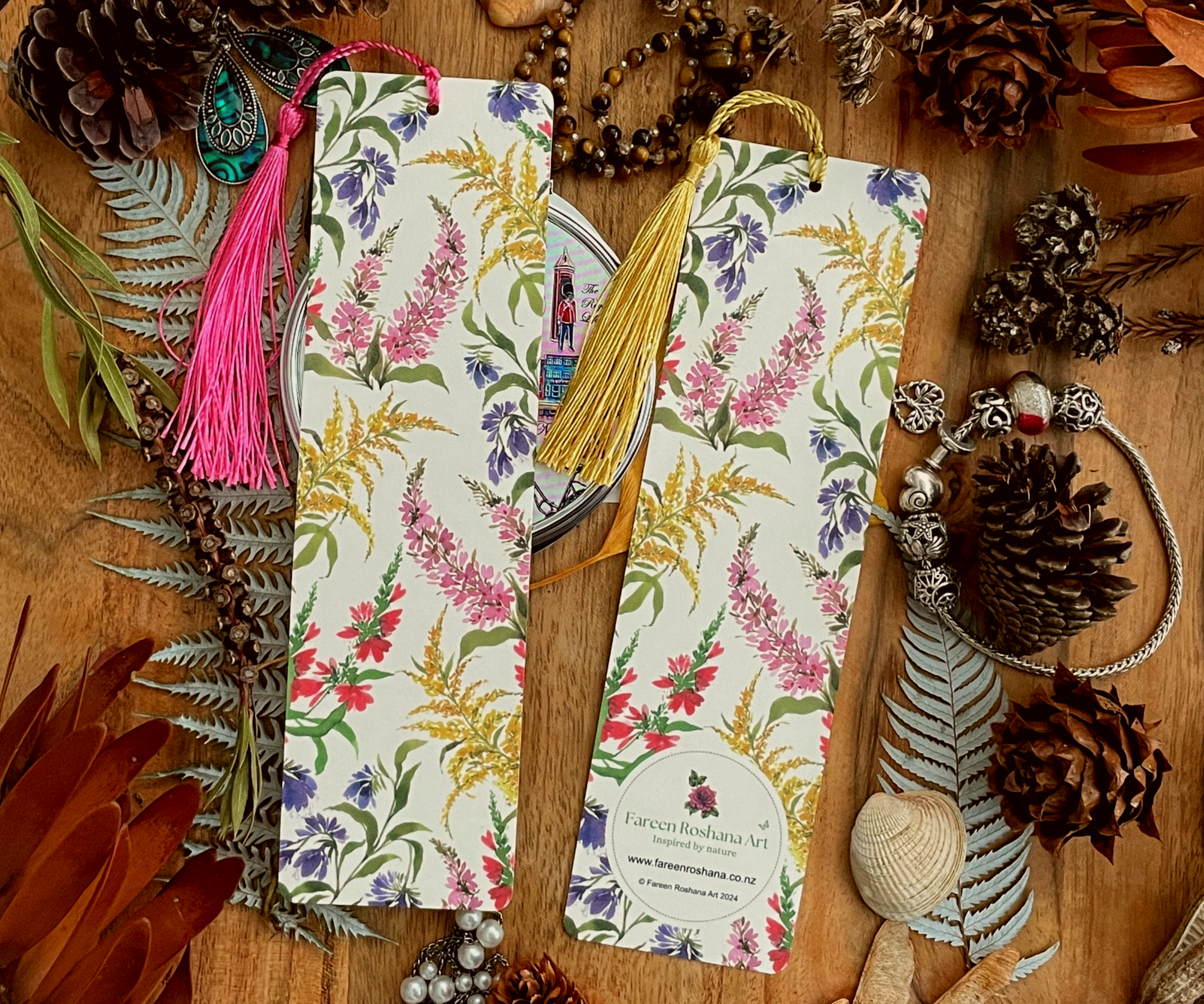 Wildflower Harmony Bookmark Design 01 Front Back