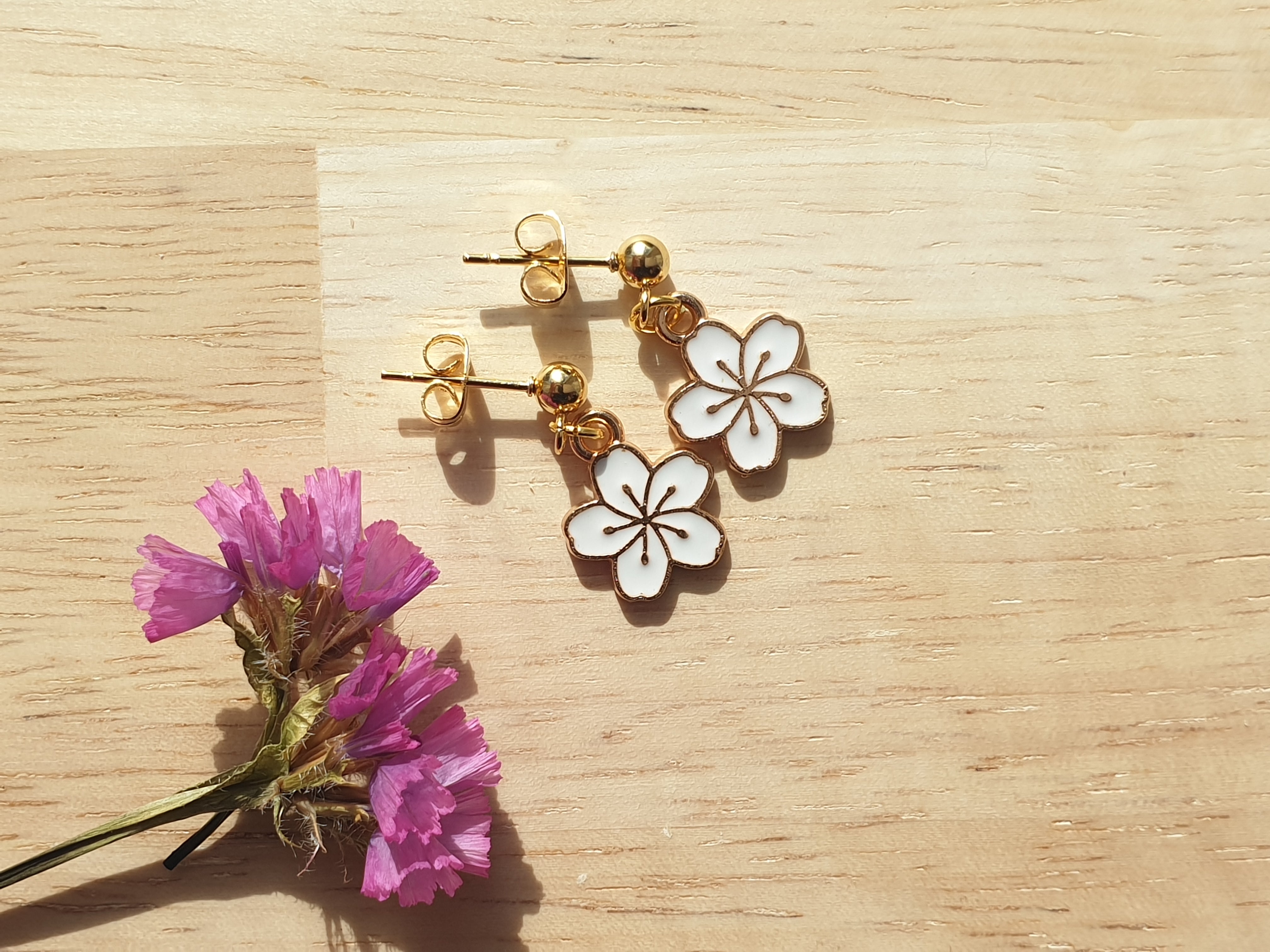 White Etched Flowers