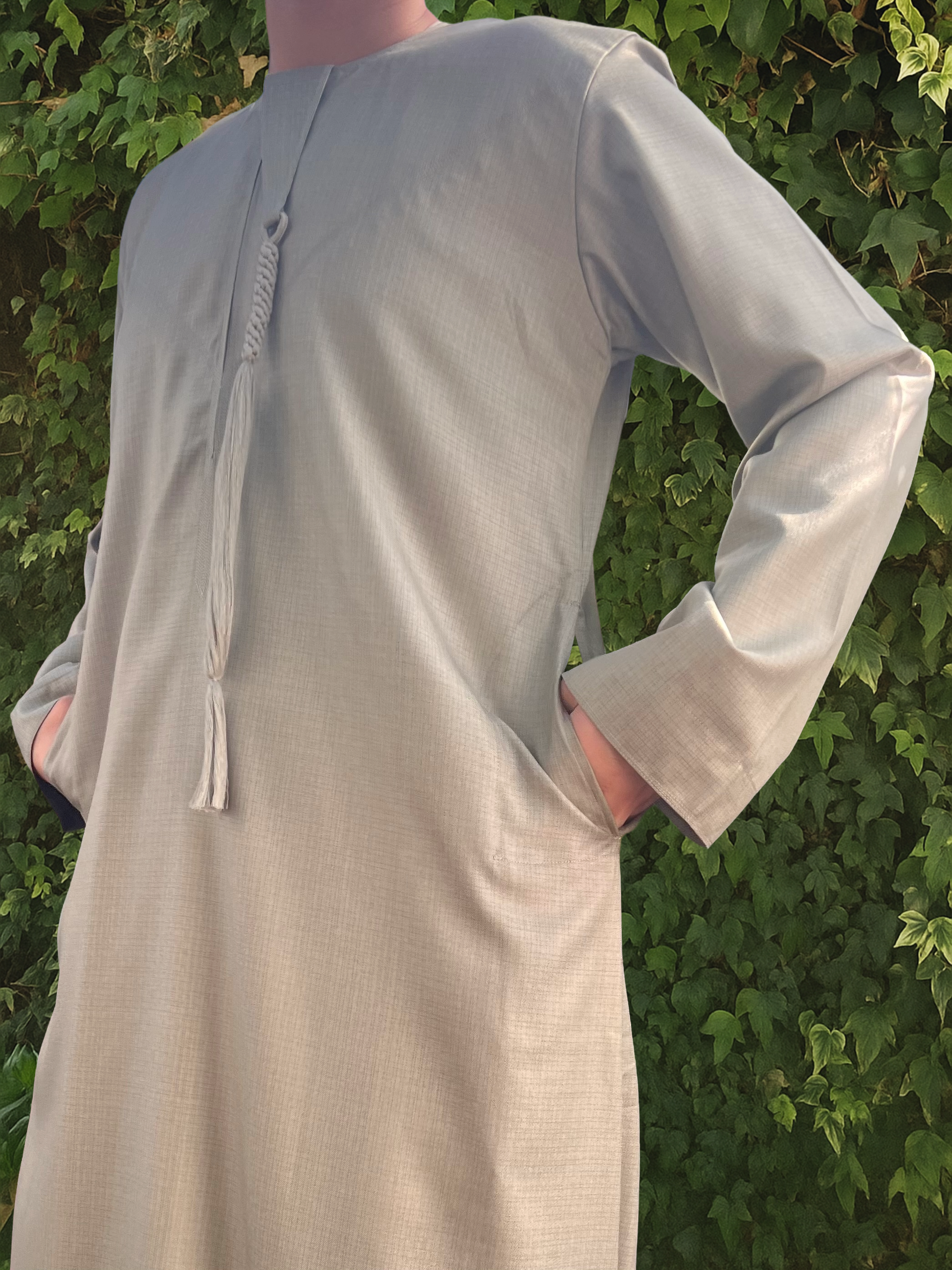 Sage Green Premium Emirati Thobe - House of Hasbi