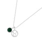 Taurus Zodiac with Birthstone Necklace in Silver | Star sign April/May