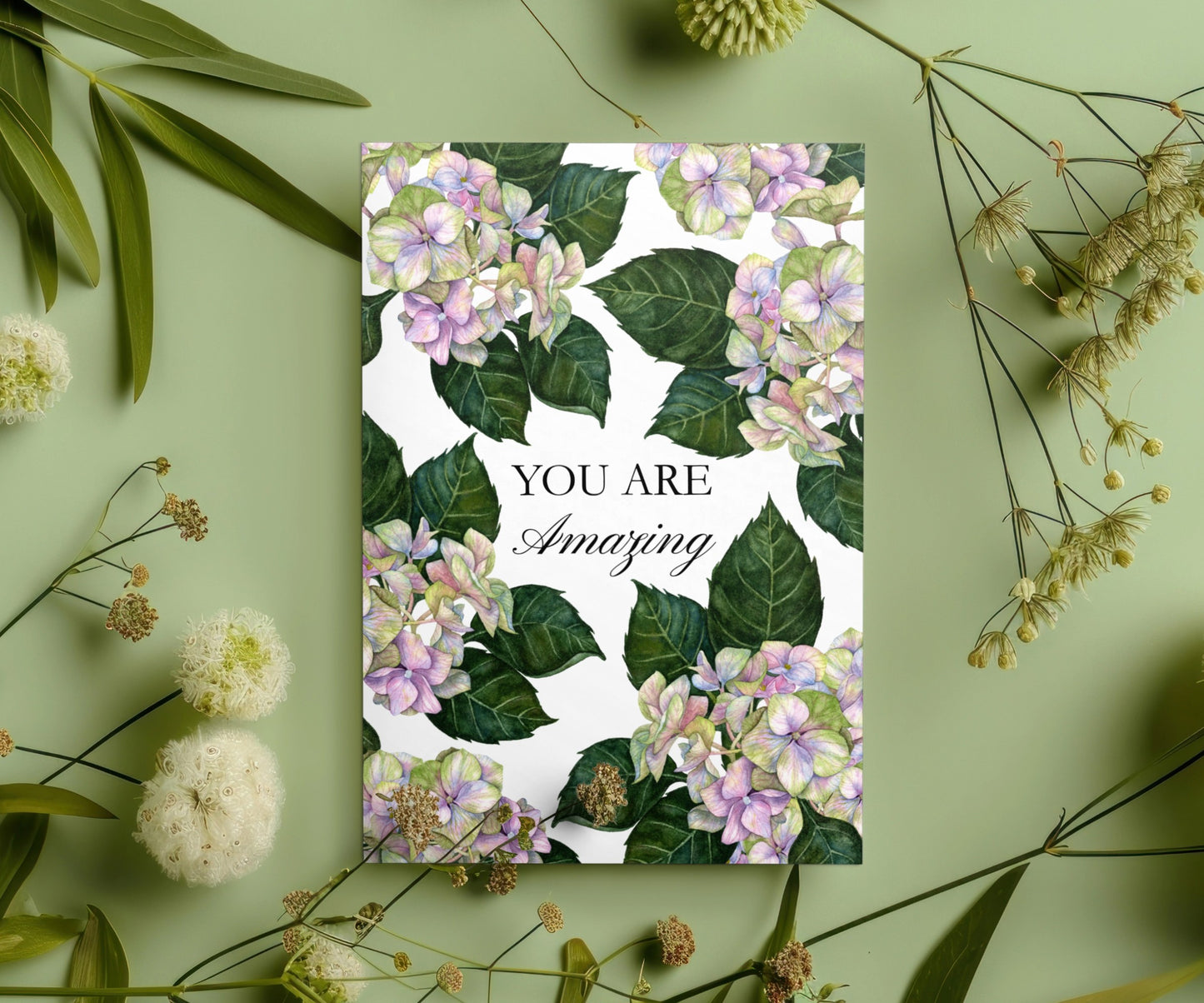 You Are Amazing - Hydrangea Flowers Greeting Card