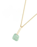 Bold Green quartz necklace