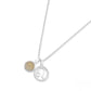 Leo Zodiac with Birthstone Necklace in Silver| Star sign July/August