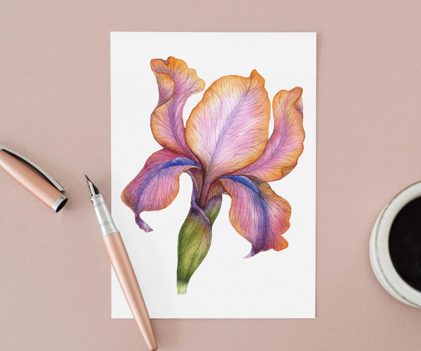 Dream in Bloom - Iris Flower Greeting Card