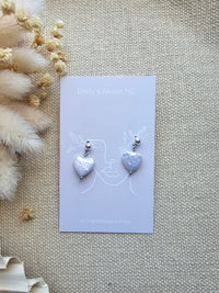 Freshwater Pearl heart stud silver