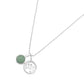 Virgo Zodiac with Birthstone Necklace in Silver | Star sign Aug/Sept