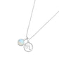 Scorpio Zodiac with Birthstone Necklace in Silver | Star sign Oct/Nov