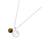 Sagittarius Zodiac with Birthstone Necklace in Silver | Star sign Nov/Dec