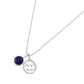 Aquarius Zodiac with Birthstone Necklace in Silver | Star sign Jan/Feb