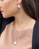 Bold Green quartz necklace