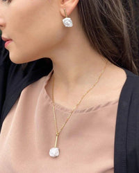 Bold Green quartz necklace