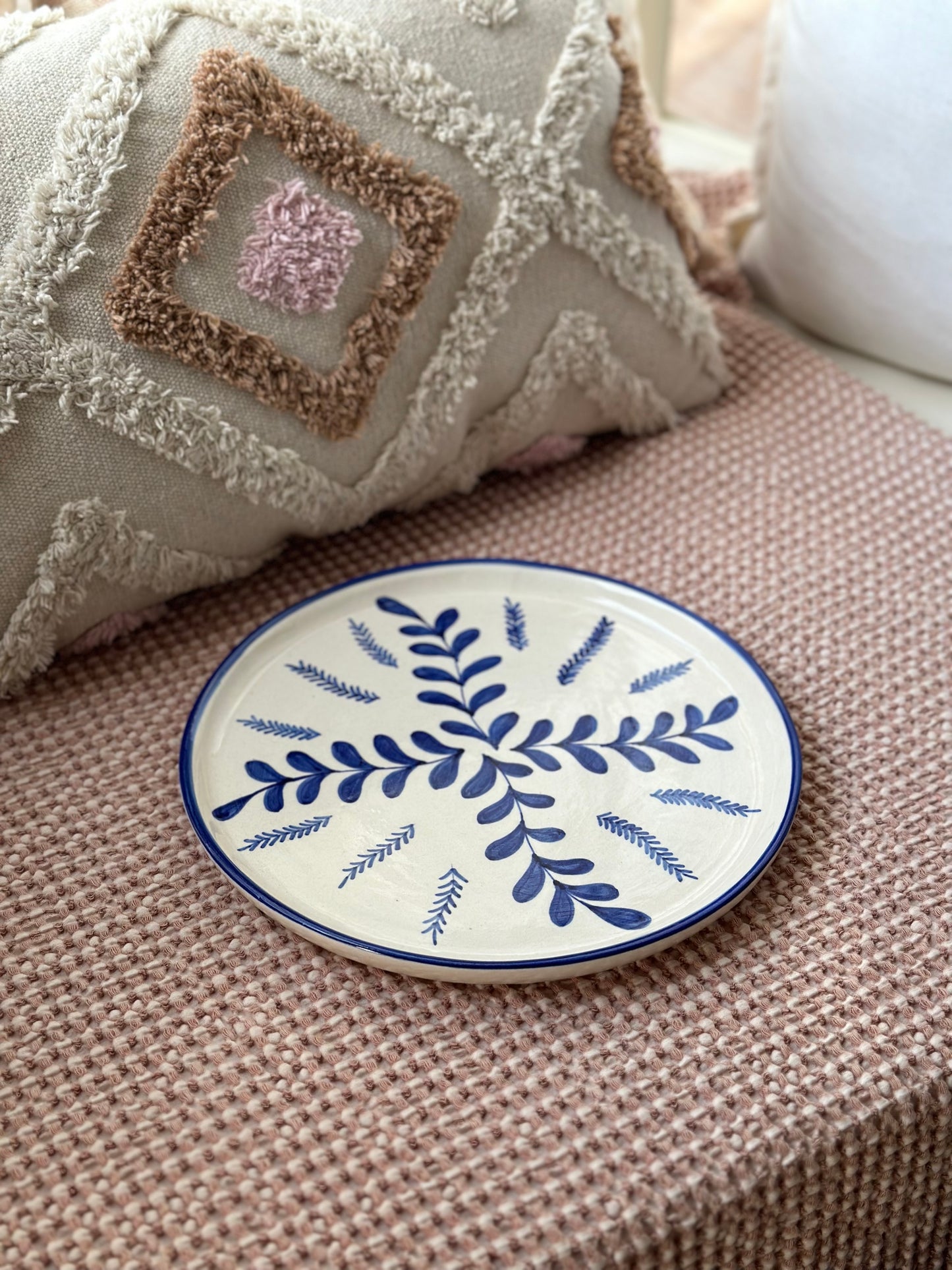 Blue Leaves Plate