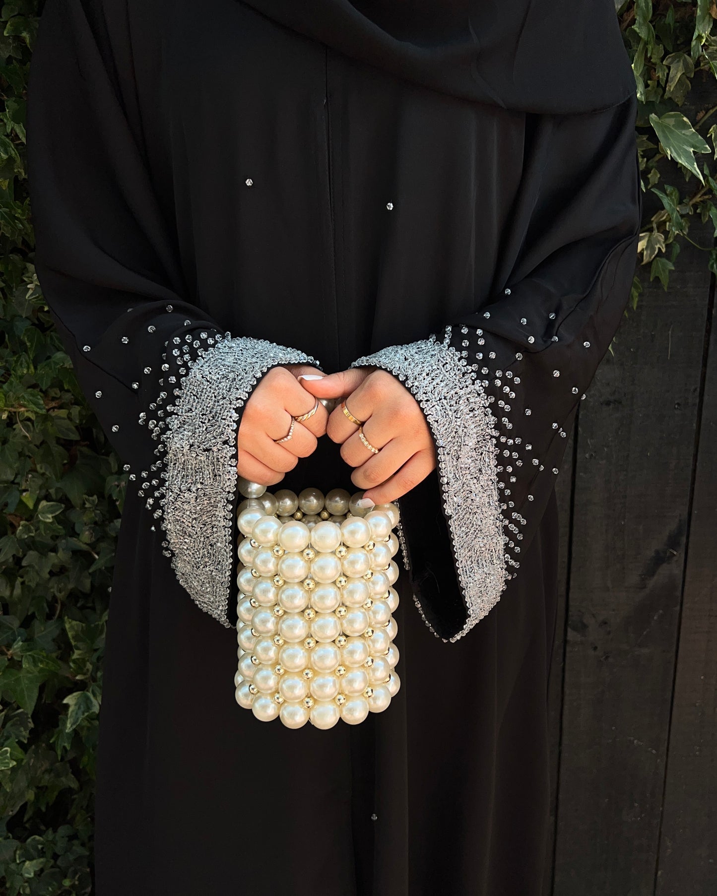 Hawa Diamanté Abaya (Black) - Forever Hijab