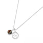 Pisces Zodiac with Birthstone Necklace in Silver| Star sign February/March