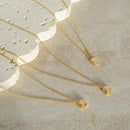 Gold Dainty Necklace | Rainbow Moonstone