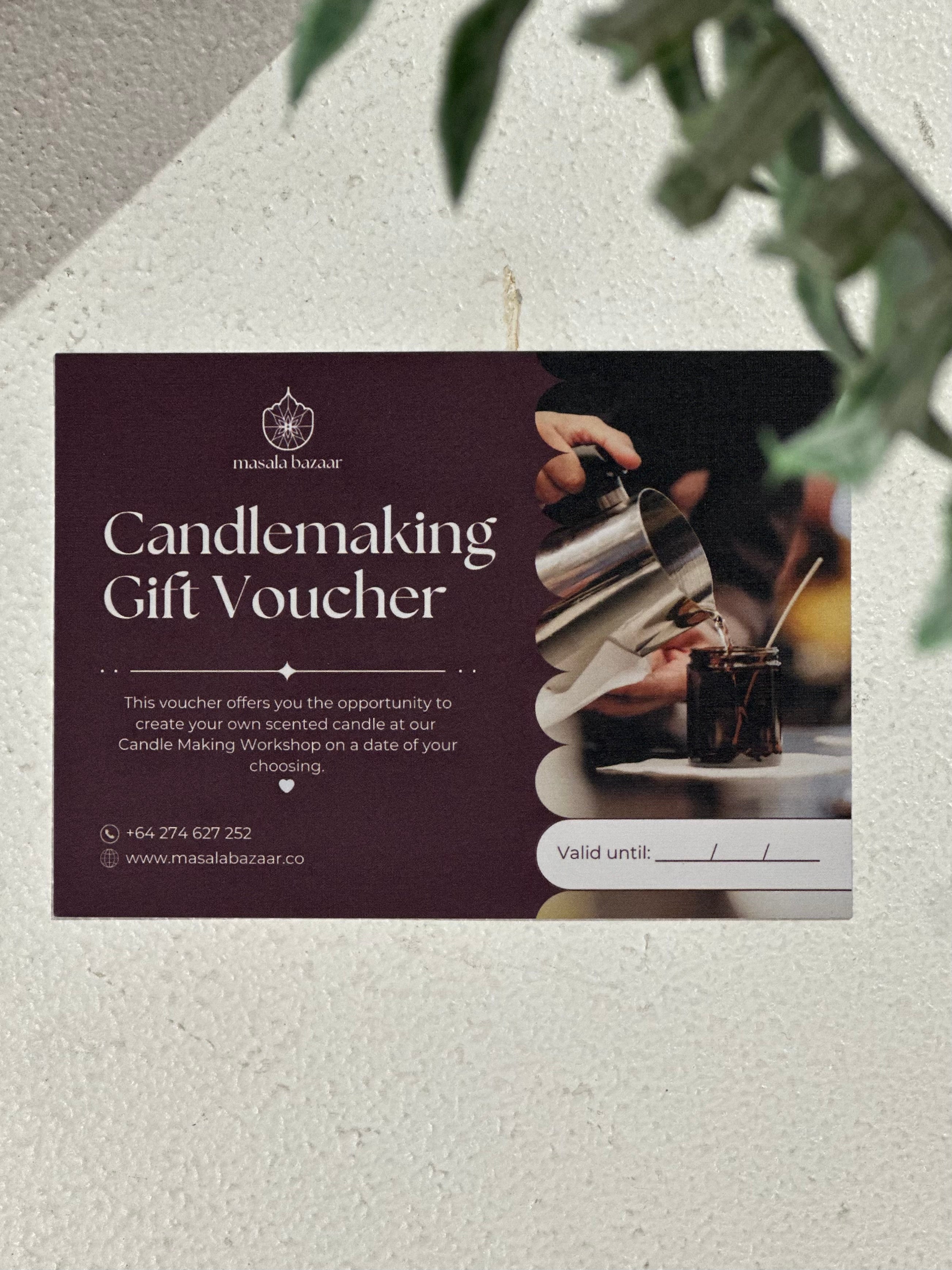 $55.00 Masala Bazaar Candlemaking Gift Voucher
