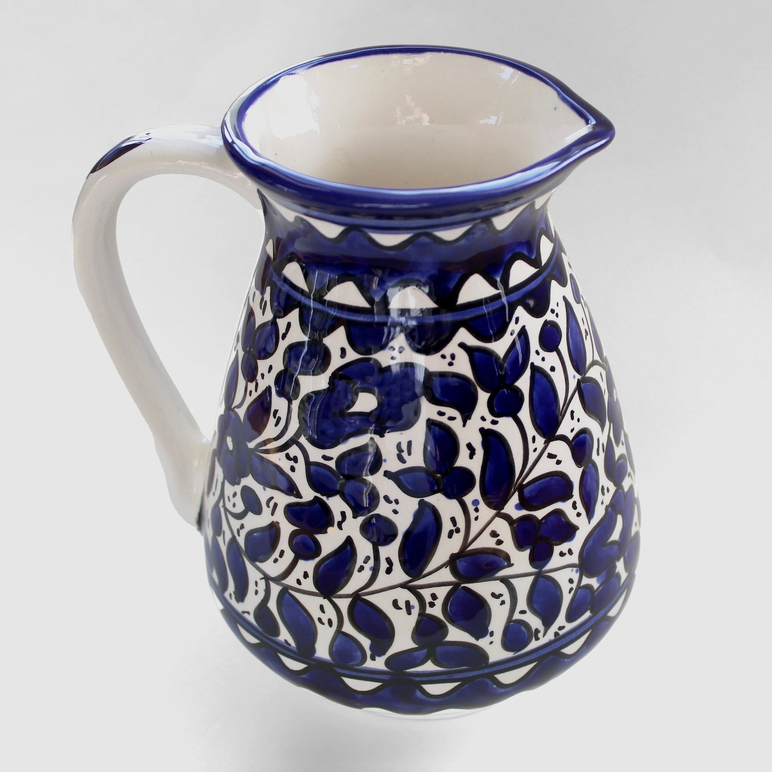 Ceramic Pitcher - Hebron Blue - Bayyāra