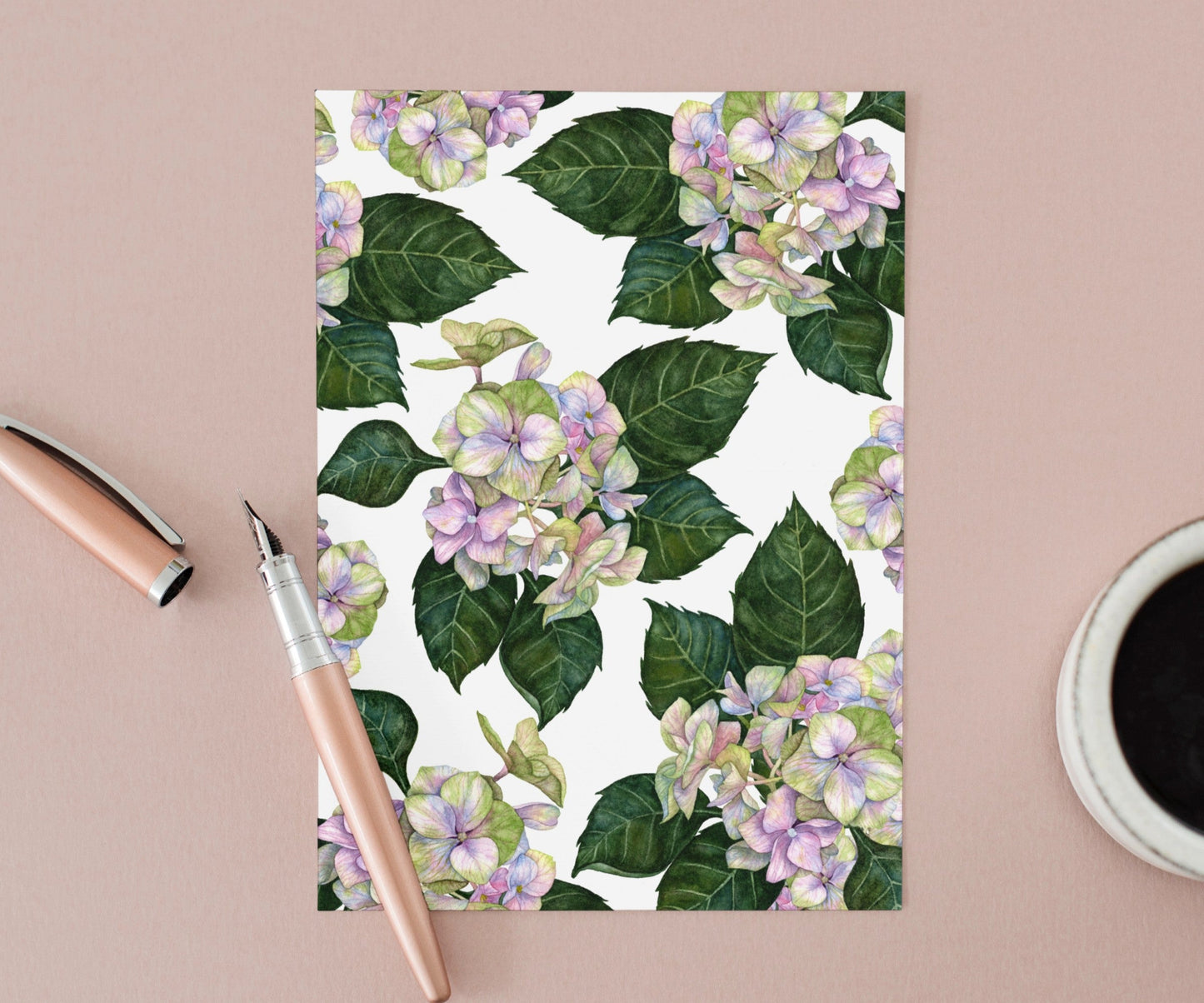 Hues of Serenity - Hydrangea Flowers Greeting Card