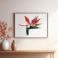 "The Bird of Paradise in Bliss" The Bird of Paradise Art Print in the living room