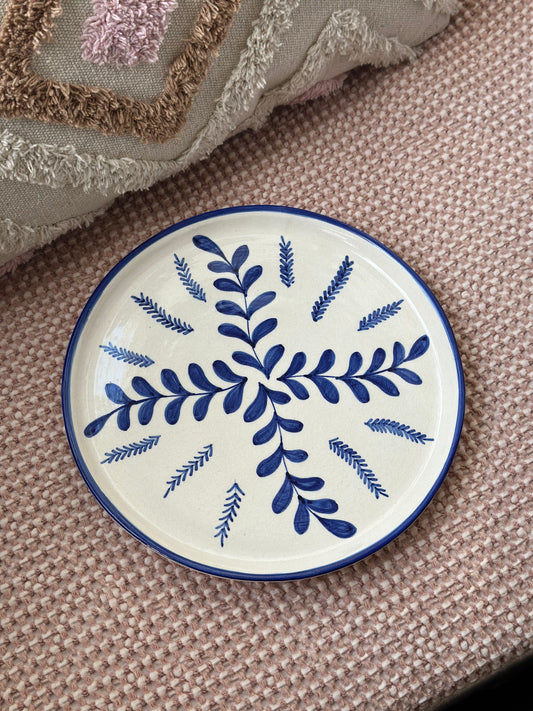 Blue Leaves Plate