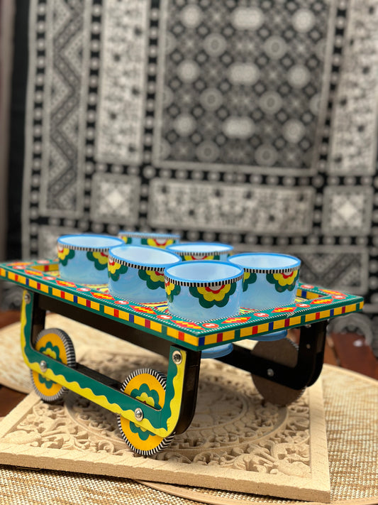 Chamakpatti Wheel Tray with Cups