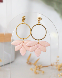Blush Lotus Earrings