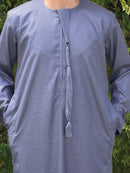 Dove Grey Premium Emirati Thobe - House of Hasbi