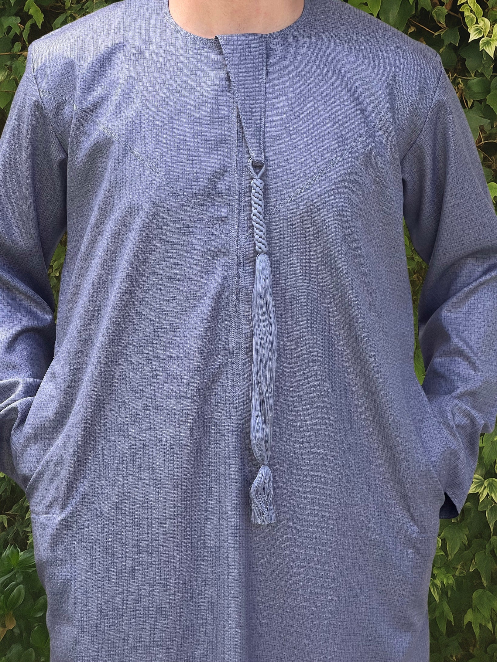 Dove Grey Premium Emirati Thobe - House of Hasbi