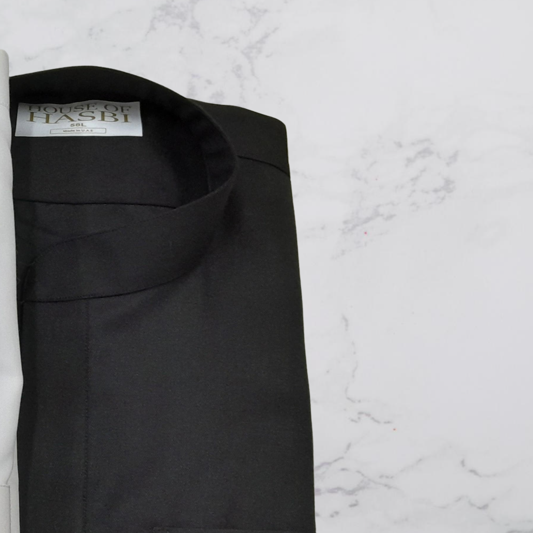 Obsidian Deluxe Collared Thobe - House of Hasbi