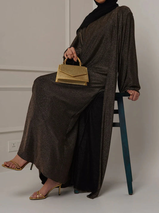Eliza Luxury Abaya - Copper (with Hijab)