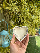 Blue Flower Heart Trinket