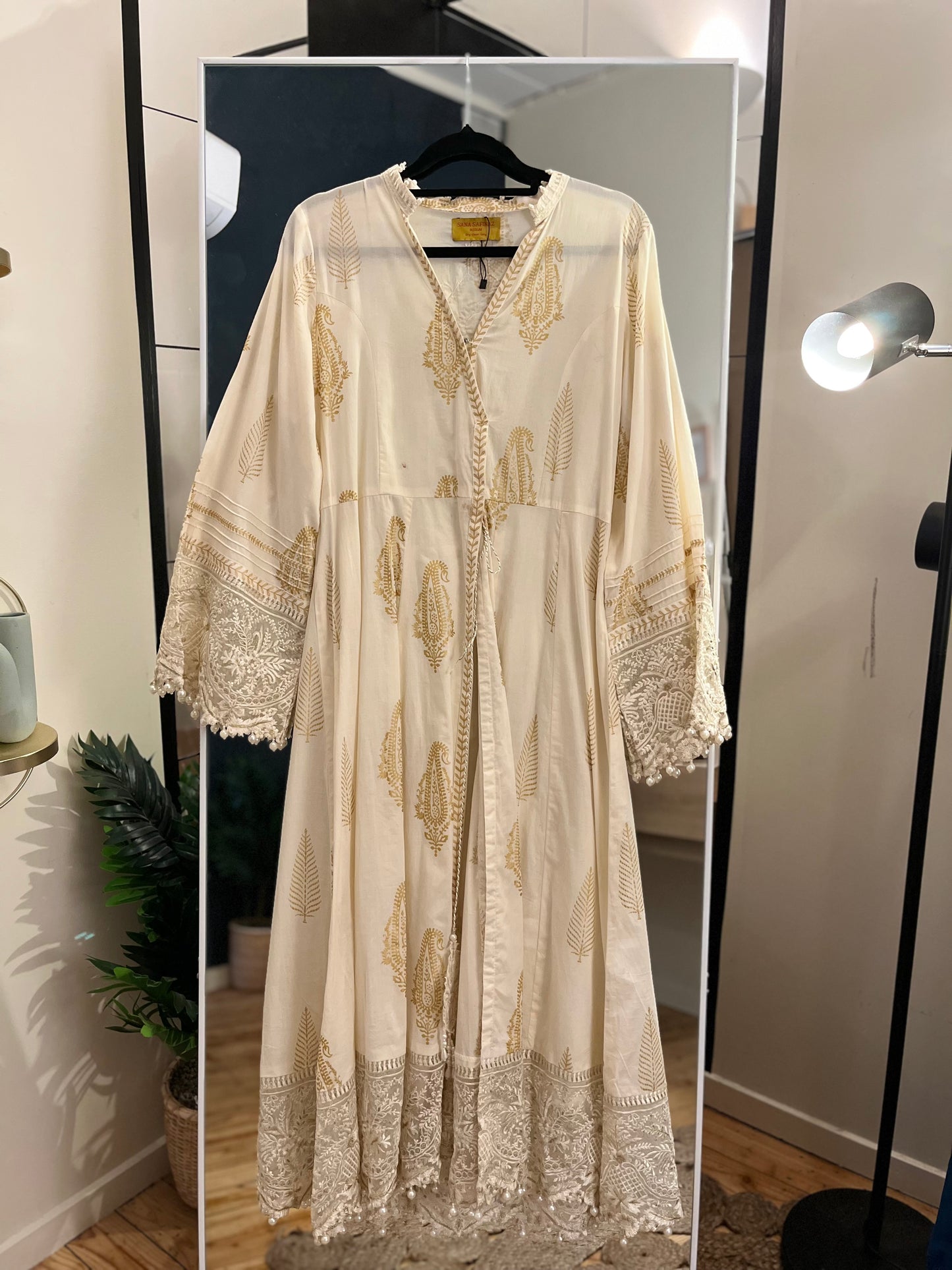 Pre-Loved Sana Safinaz Cream Print Dress